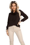 Blusa castanha de mangas compridas BeStylish