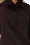 Blusa castanha de mangas compridas BeStylish