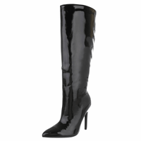 botas pretas salto agulha efeito espelhado BeStylish 