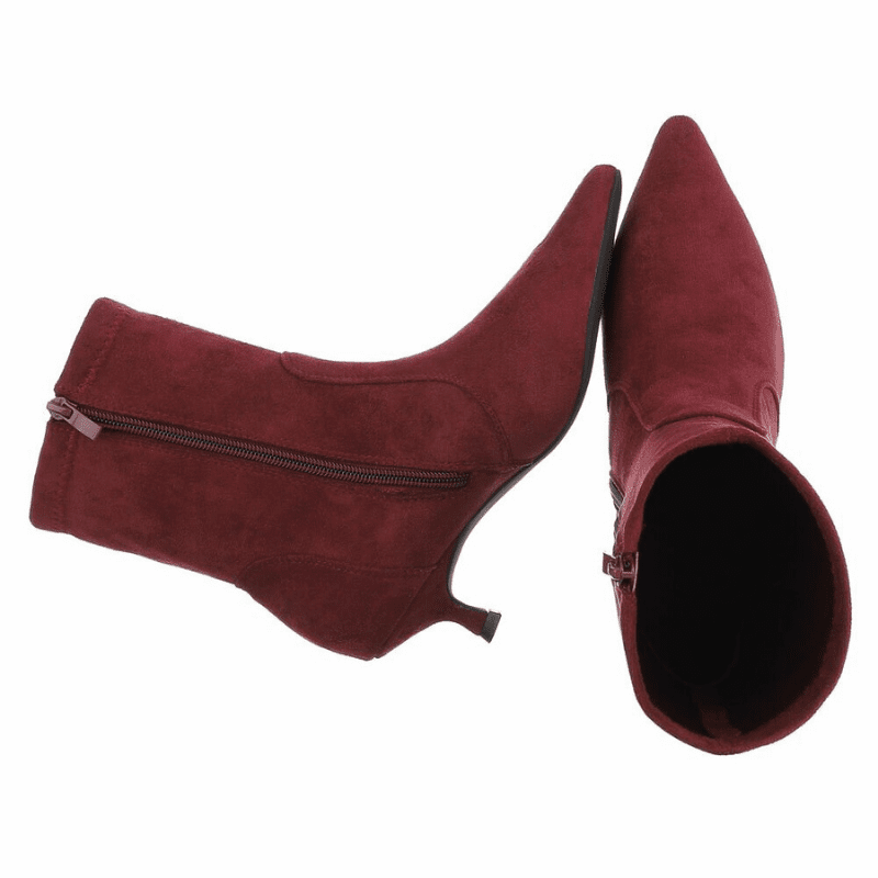 botins bordeaux camurça veludo BeStylish 