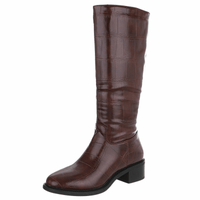botas em pele bordeaux efeito croc BeStylish