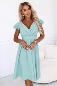 Vestido de cerimónia curto verde-pistácio BeStylish