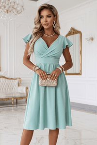 Vestido de cerimónia curto verde-pistácio BeStylish