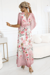 Vestido de cerimónia rosa velho floral BeStylish 