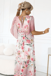 Vestido de cerimónia rosa velho floral BeStylish 