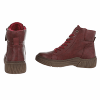 botins bordeaux com atacadores e fecho BeStylish