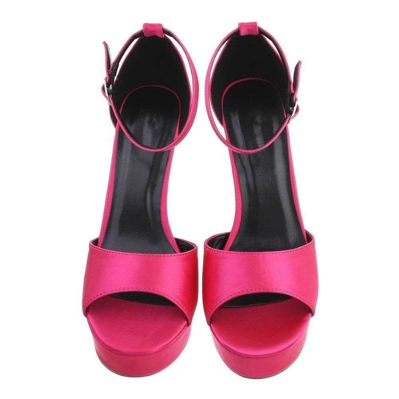 Sandálias de salto alto rosa BeStylish