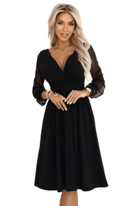 Vestido de cerimónia médio preto Susy