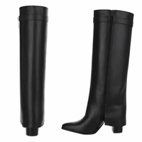 botas pretas de cano largo BeStylish 