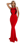 Vestido de cerimónia comprido vermelho estilo sereia BeStylish 