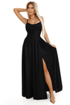 Vestido de cerimónia comprido preto brilhante BeStylish 