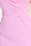 Vestido de cerimónia curto com decote estilo envelope rosa claro BeStylish