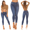 calças de ganga jeans de cintura subida BeStylish