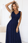 vestido de festa comprido azul navy BeStylish