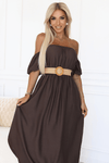 Vestido comprido castanho BeStylish 
