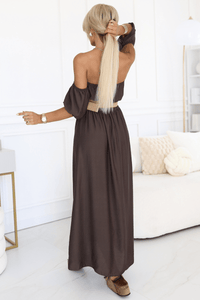 Vestido comprido castanho BeStylish 