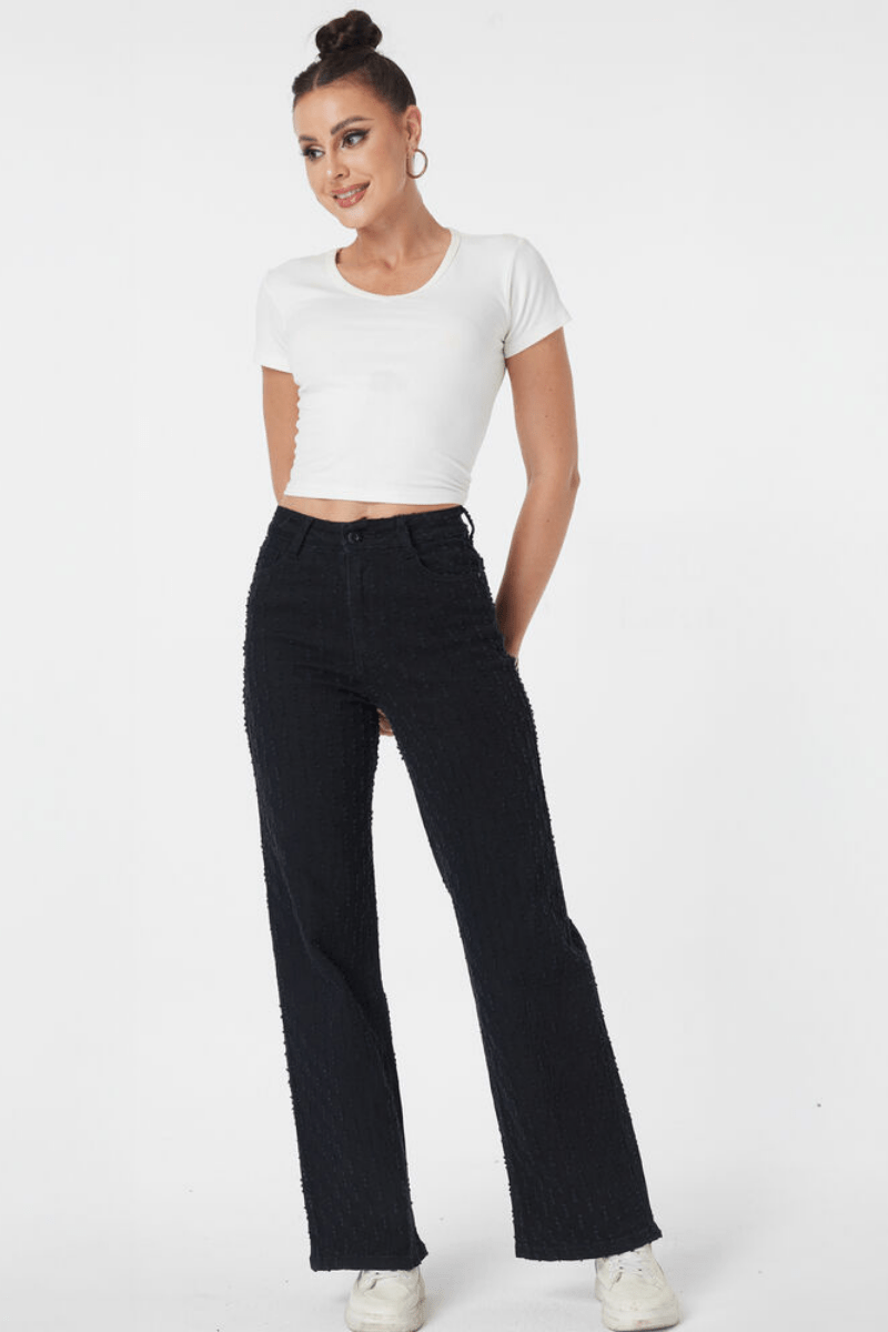 Jeans calças de ganga pretas BeStylish 