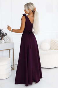 Vestido de casamento roxo comprido BeStylish