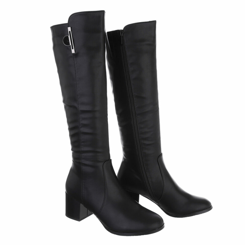 botas pretas de salto alto BeStylish 