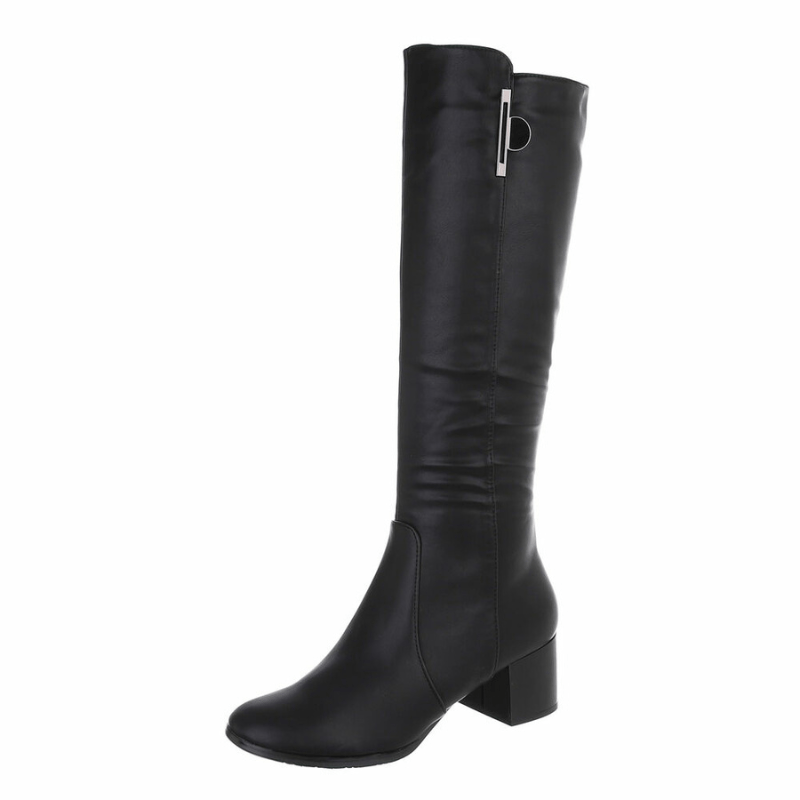 botas pretas de salto alto BeStylish 