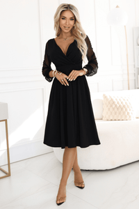 Vestido de cerimónia médio preto Susy