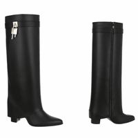 botas pretas de cano largo BeStylish 