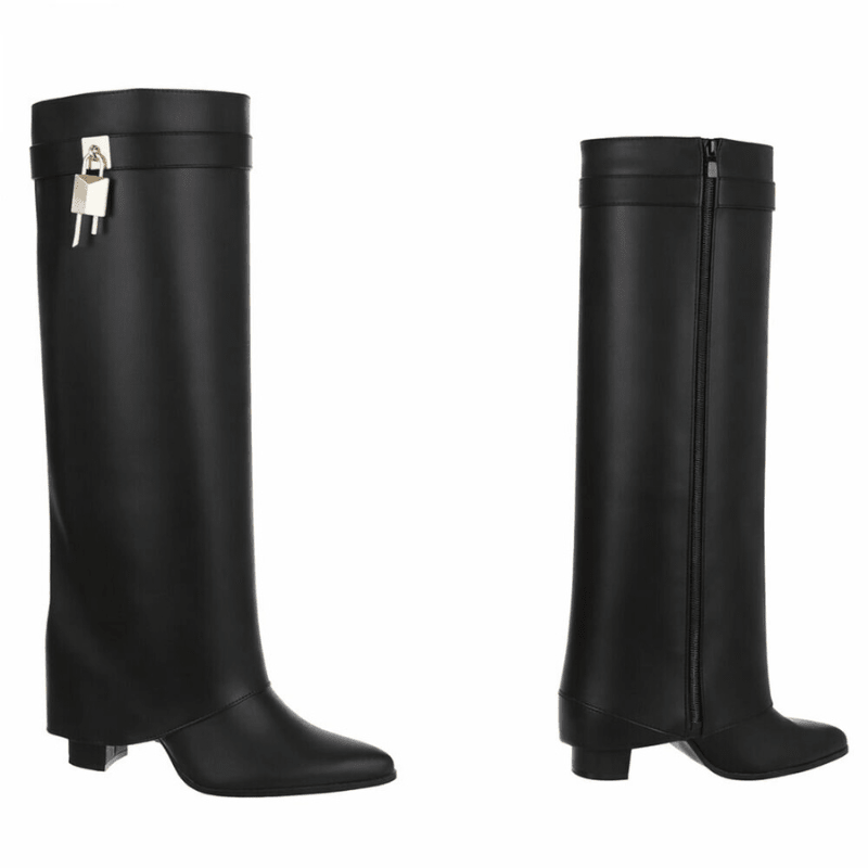 botas pretas de cano largo BeStylish 