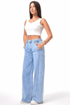 Jeans calças de ganga largas de citura subida BeStylish 