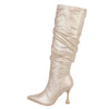 Botas douradas de salto alto BeStylish 