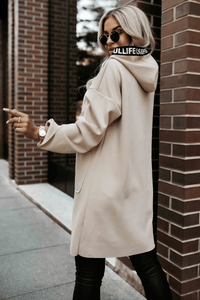 casaco bege com carapuço BeStylish 