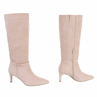 Botas beges de camurça cano largo BeStylish