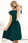 vestido de cerimónia médio verde mangas curtas BeStylish