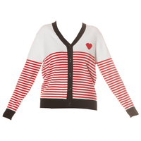 casaco de malha cardigan às riscas BeStylish