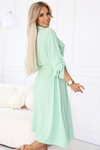 Vestido de cerimónia comprido menta estilo camisa BeStylish