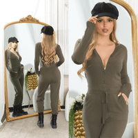 Macacão caqui de inverno estilo comfy BeStylish 