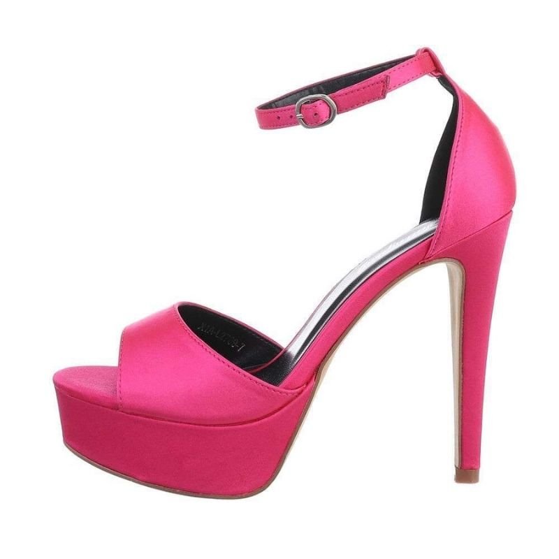 Sandálias de salto alto rosa BeStylish