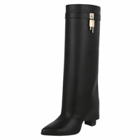 botas pretas de cano largo BeStylish 