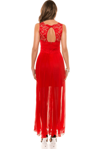 vestido de festa vermelho comprido BeStylish 