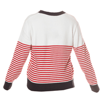 casaco de malha cardigan às riscas BeStylish