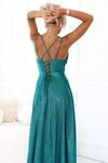 Vestido de cerimónia comprido verde brilhante BeStylish