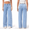 Jeans calças de ganga largas de citura subida BeStylish 