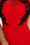 Vestido de cerimónia comprido vermelho estilo sereia BeStylish 