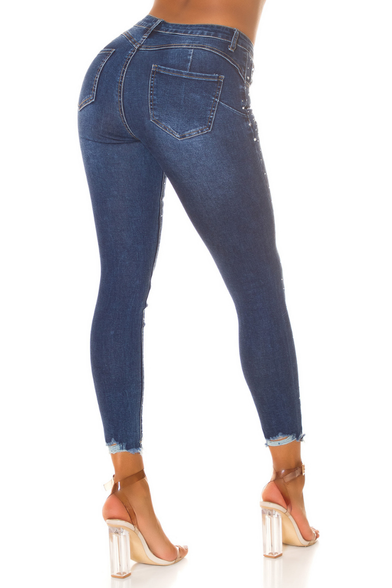 calças de ganga jeans de cintura subida BeStylish