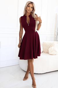 Vestido de cerimónia médio bordeaux BeSylish 