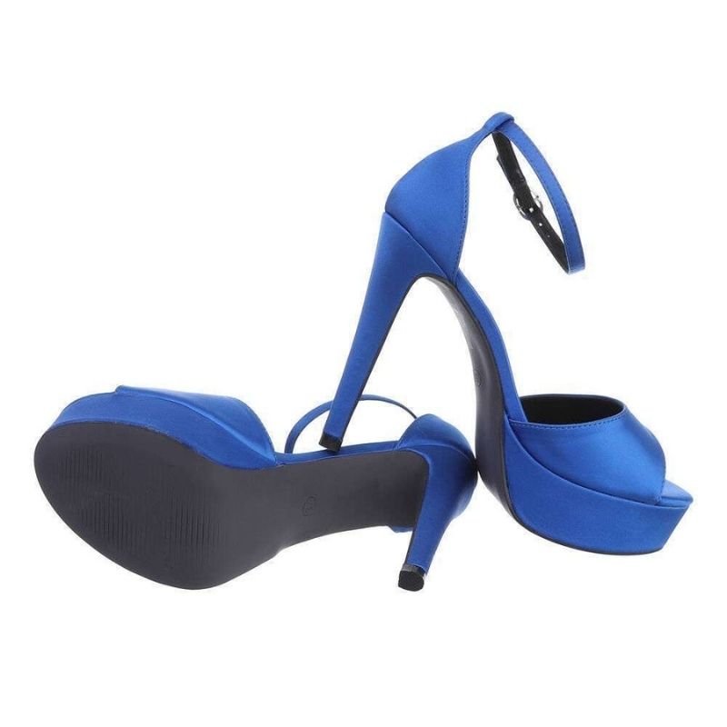 Sandálias de salto alto azuis BeStylish