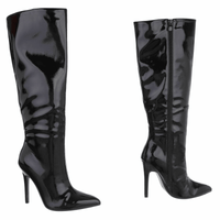 botas pretas salto agulha efeito espelhado BeStylish 