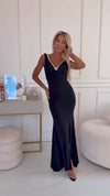 vestido de cerimónia comprido preto BeStylish