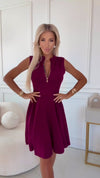 Vestido de cerimónia médio bordeaux BeSylish 