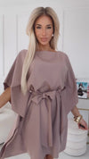 vestido de cerimónia curto cappuccino BeStylish