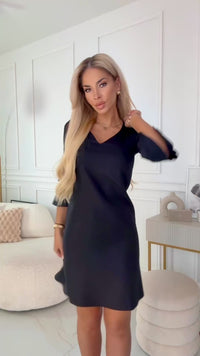 vestido de cerimónia curto preto BeStylish